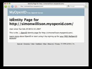 Implications Of OpenID (Google Tech Talk)