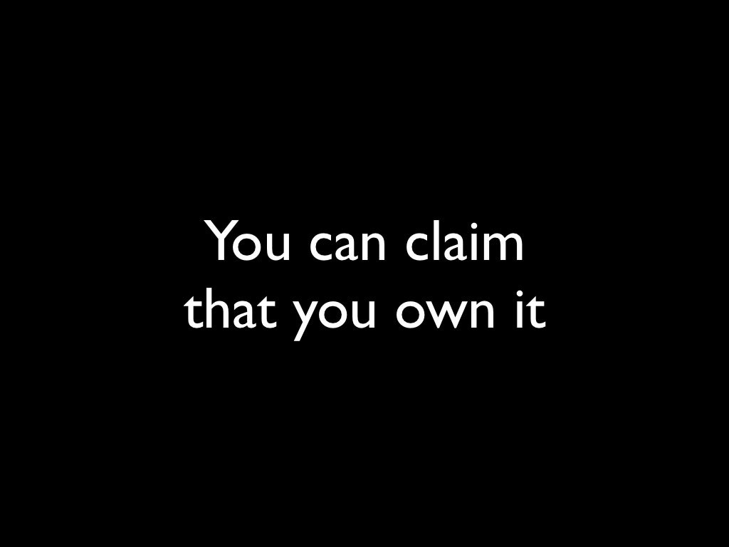 You can claim that you