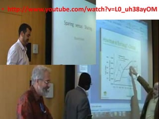 Implications for sparing, sharing and caring