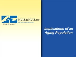 Implications of an
Aging Population
1
 