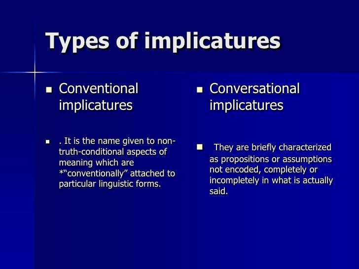 Implicatures implicatures