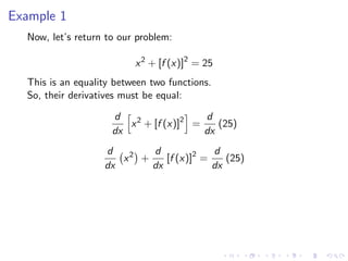 Implicit Differentiation Part 1