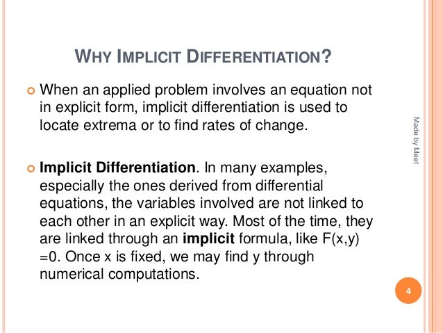Implicit function and Total derivative