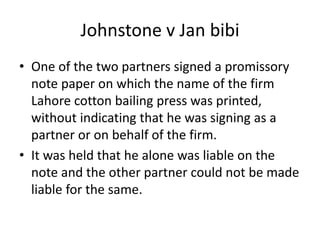 Implied authority of partners