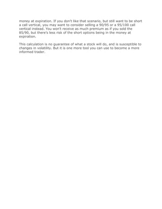 Implied volatility explanation | DOC