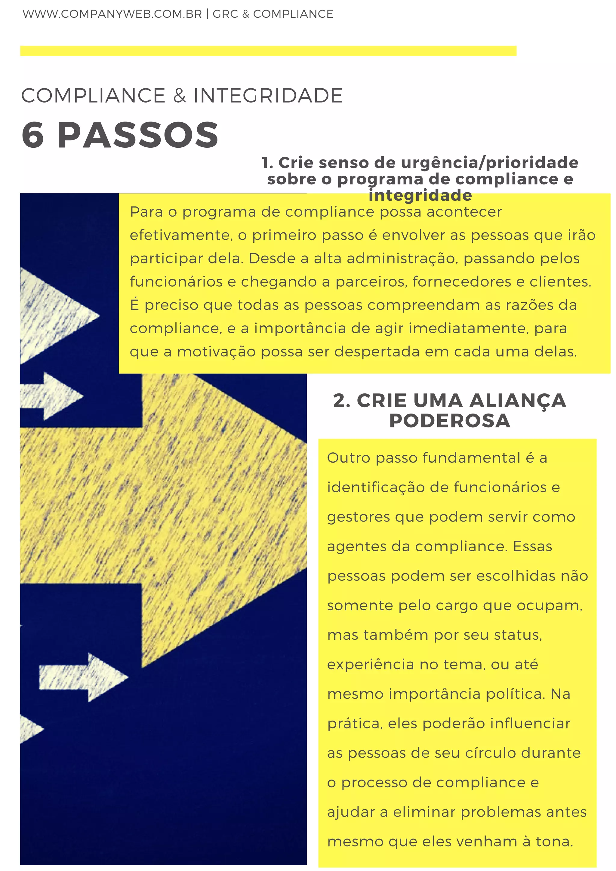 Infográfico - Programa de Compliance & Integridade – 6 passos para ...