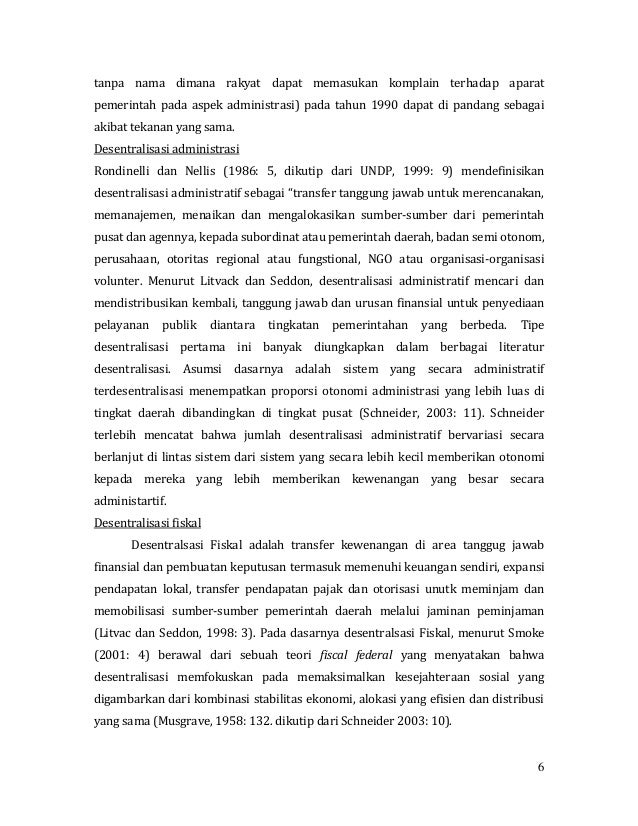 Implikasi implementasi kebijakan desentralisasi dan 
