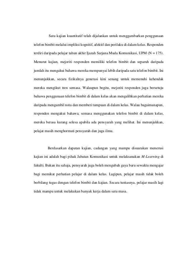 Implikasi Penggunaan Telefon Bimbit