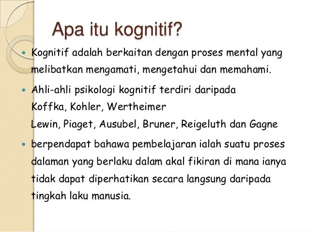 Apa Itu Kognitif Williectz