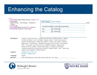 Enhancing the Catalog
 