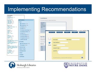 Implementing Recommendations
 
