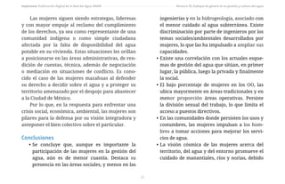 Impluvium, Publicación Digital de la Red del Agua UNAM
25
Número 19, Enfoque de género en la gestión y cultura del agua
La...