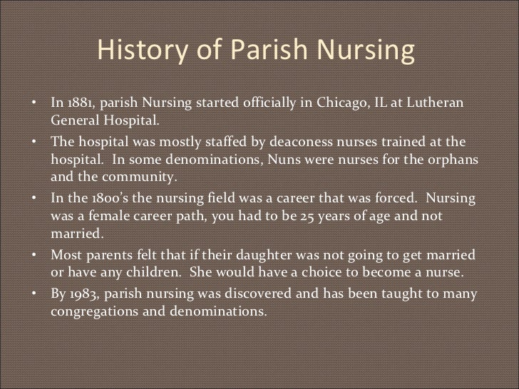 importance of health ministry parish nursing what are the duties of a nursing assistant
