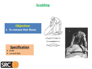 Scudding Machine Importance of mechanical operation in leather processing (final) | PPTX