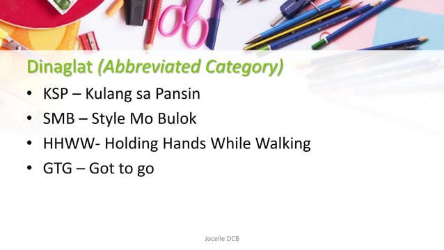 Mga Ginagamit na Salitang Impormal sa Komunikasyon | PPTX