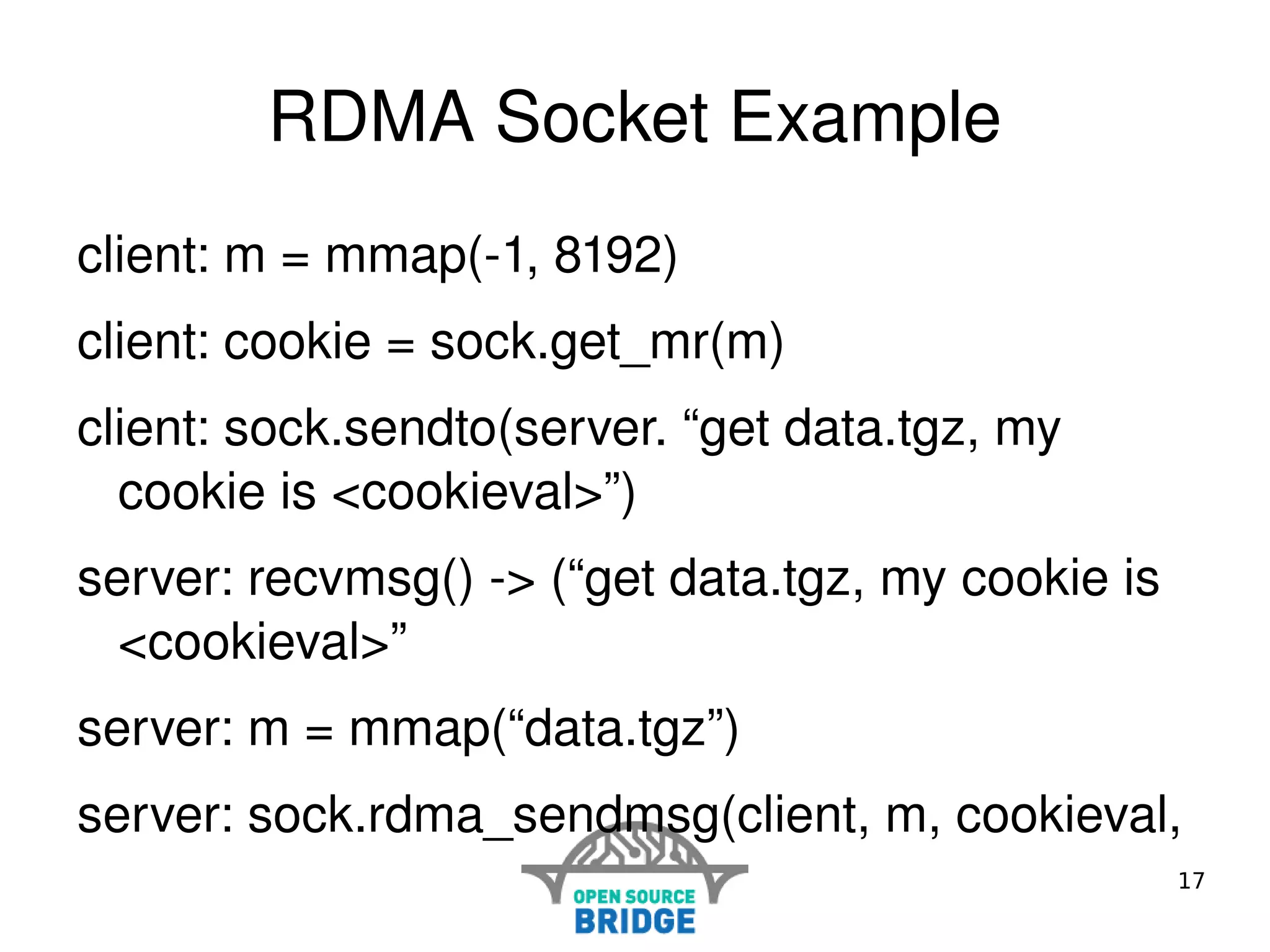 So what? Socket interface is easy to use 