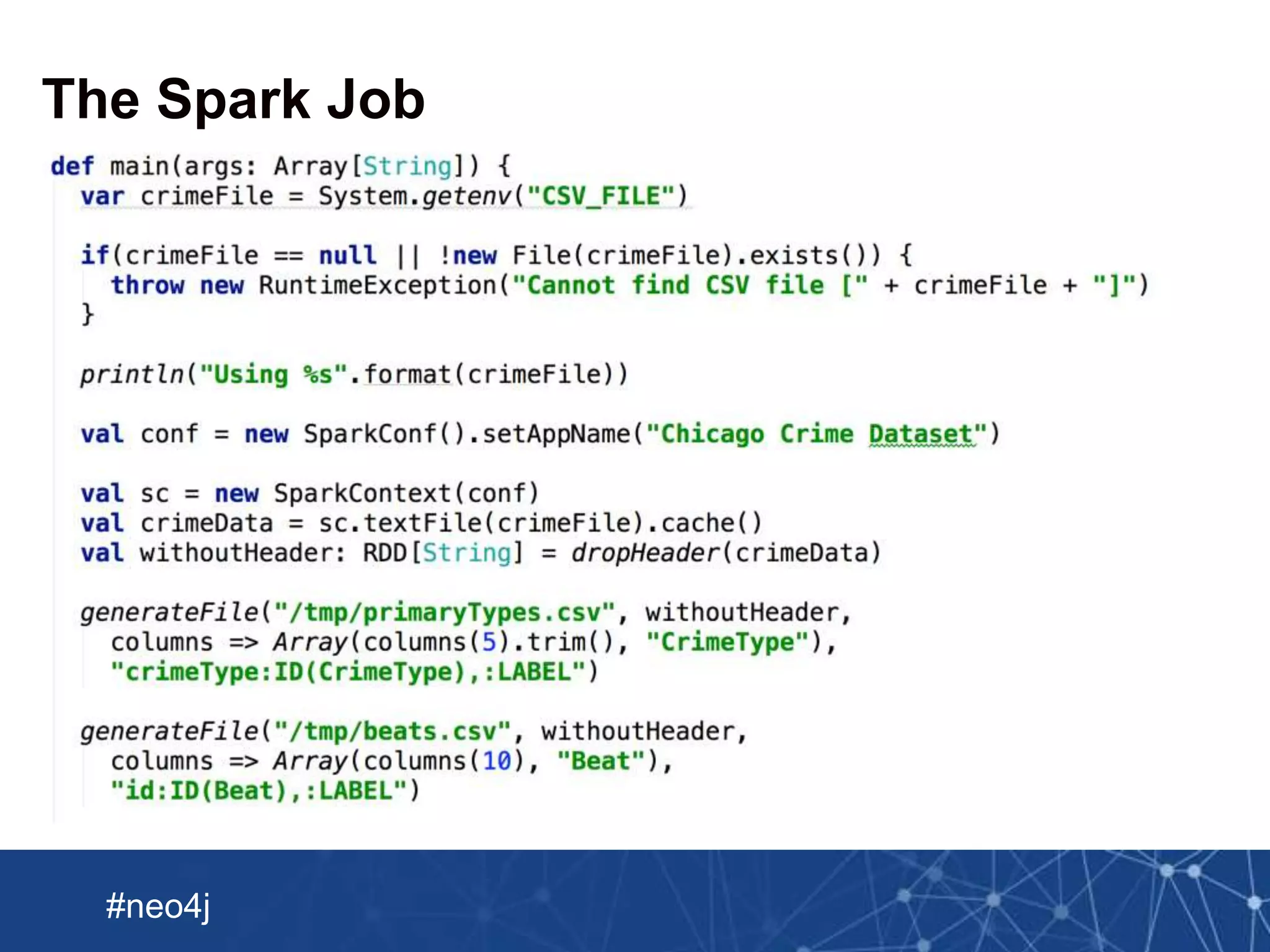 Neo Technology, Inc Confidential
#neo4j
The Spark Job
 