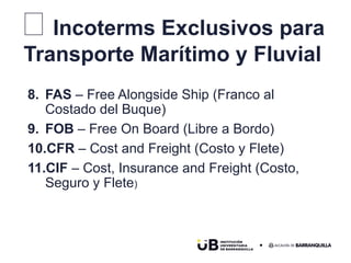 Fas Insurance IMPORTACION INCOTERMS Y SUS DEFINICIONES | PPTX