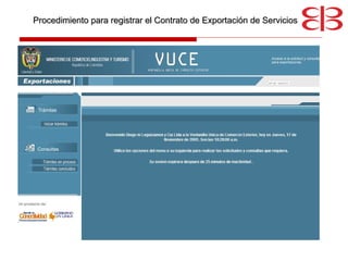 Procedimiento para registrar el Contrato de Exportación de Servicios 