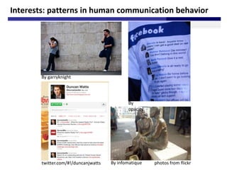 Interests: patterns in human communication behavior




        By garryknight




                                       ...