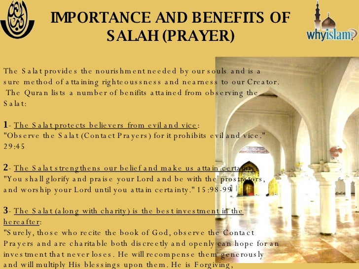 short essay on importance of prayer in islam