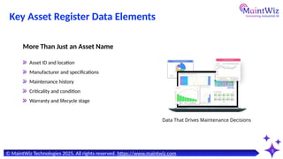 Importance of Asset Register in Maintenance Management | PPTX