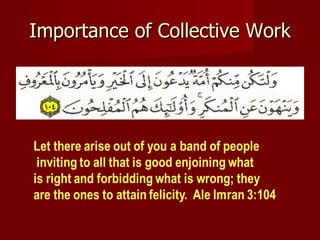 Importance of Collective Work
 