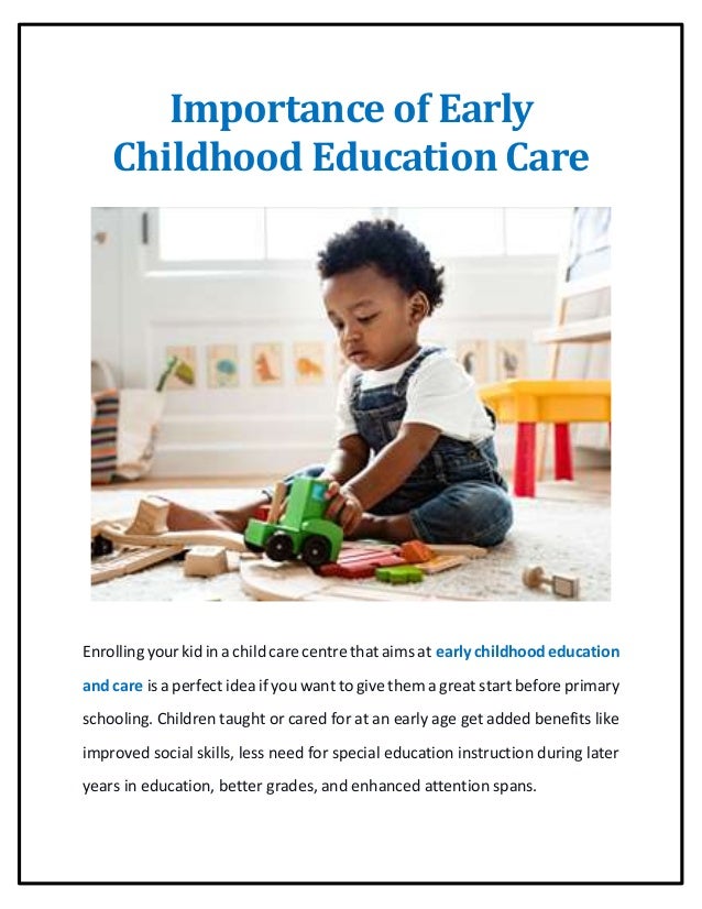 Importance of Early Childhood Education Care