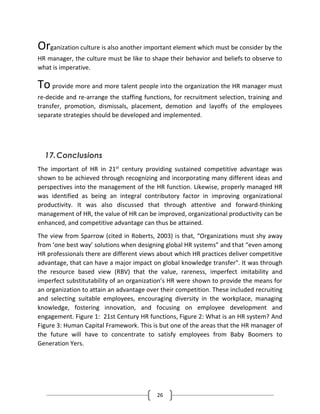 Importance of Human Resource Management in 21st Century | PDF