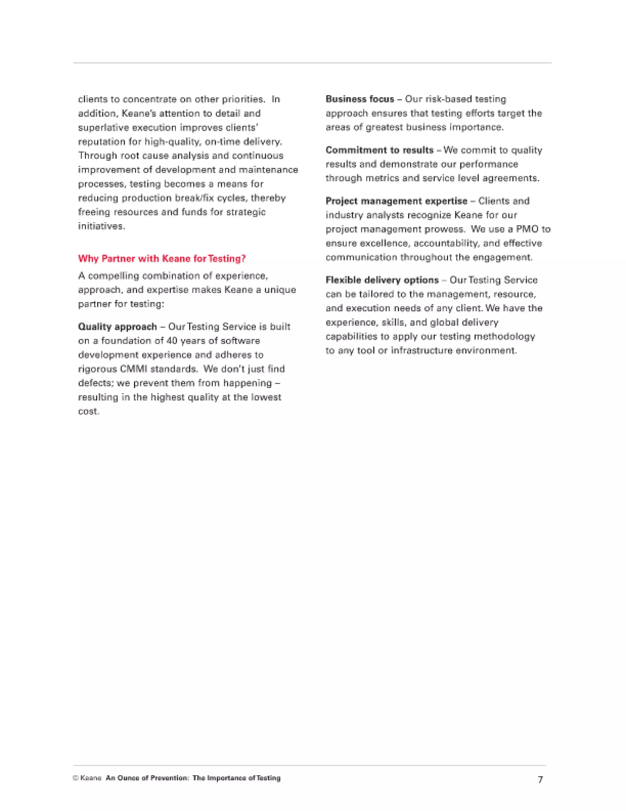 Importance of Testing