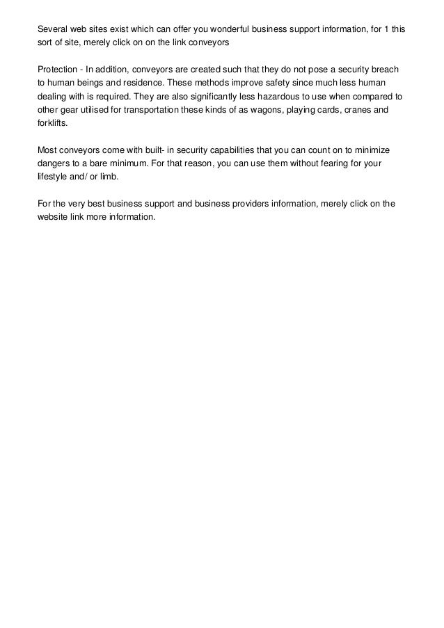 Importance and Advantages of Conveyors