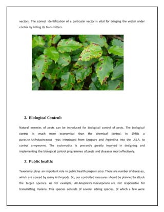 Importance and Applications  of Systematics evolution