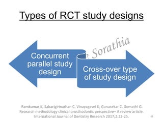 Parallel Design Under Rct Importance and Scope of Research in Prosthodontics and Various Research ...