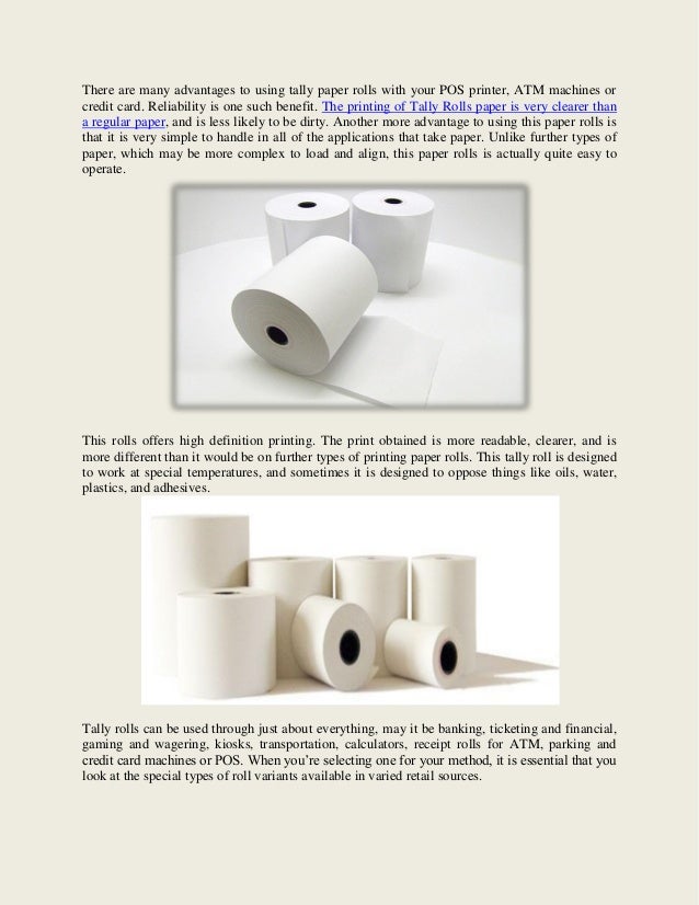 Importance and uses of tally rolls