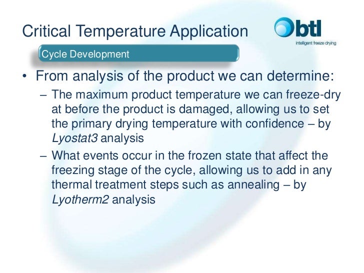 The Importance of Critical Temperatures in the Freeze Drying of Pharm…