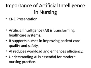 The Transformative Role of Artificial Intelligence in Modern Nursing ...