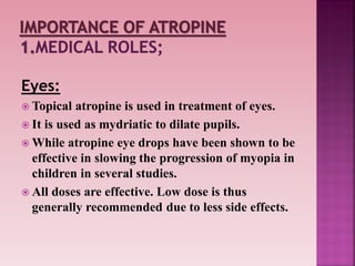 Importance of atropine | PDF
