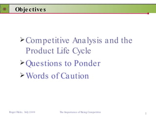 Importance Of Being Competitive | PPT