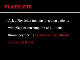 Importance of blood and blood components | PPTX