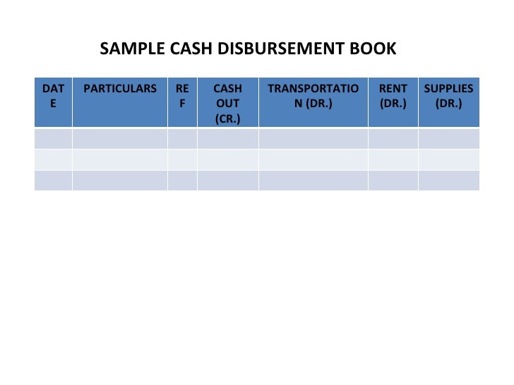 cash disbursement journal example