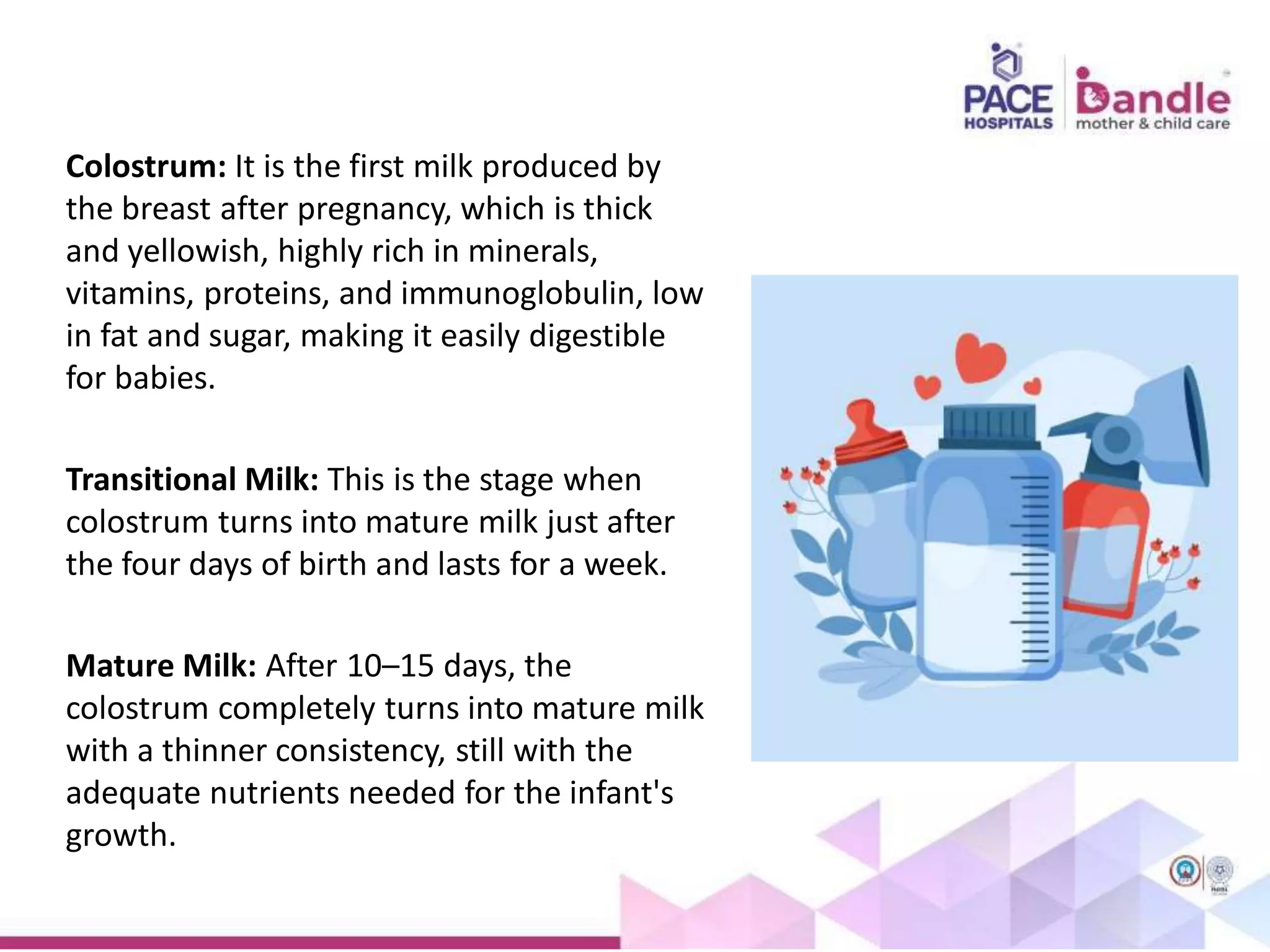 Transitional Colostrum Color Advantage of Breastfeeding for Baby And Mother | PDF