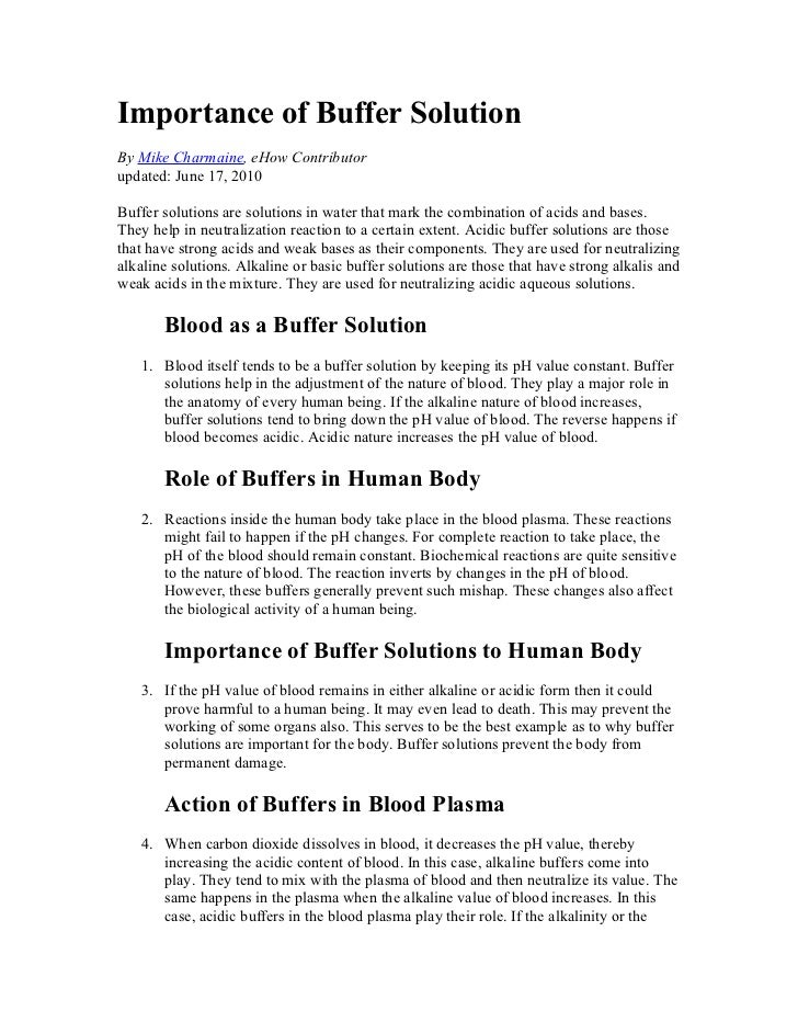 buffer solution examples
