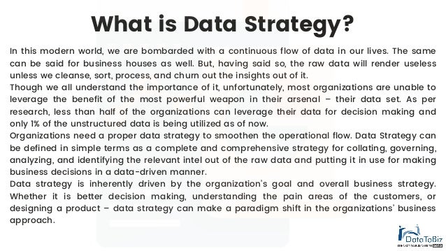 Importance of building a data strategy for business growth | PDF