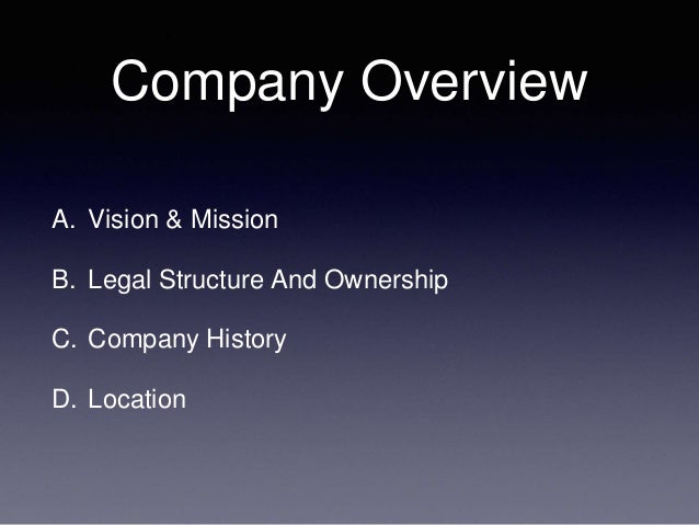 Business plan ownership legal structure