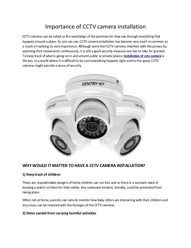 Importance of cctv camera installation