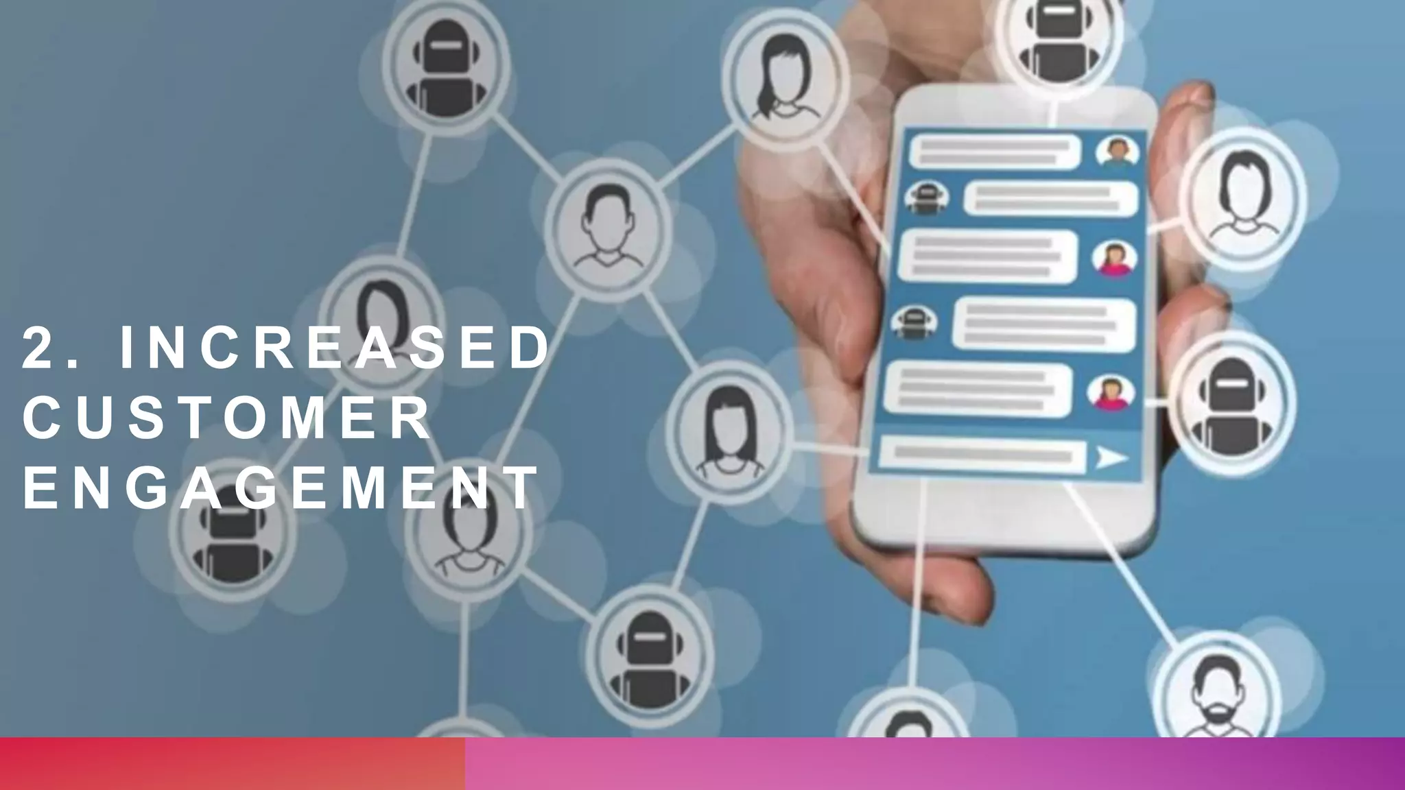 2 . I N C R E A S E D
C U S T O M E R
E N G A G E M E N T
 