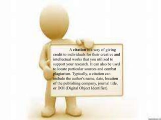 The Importance Of Citation
