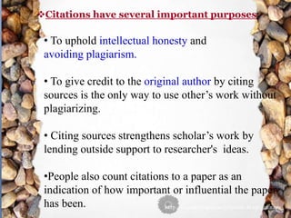 The Importance Of Citation The Importance Of Citation