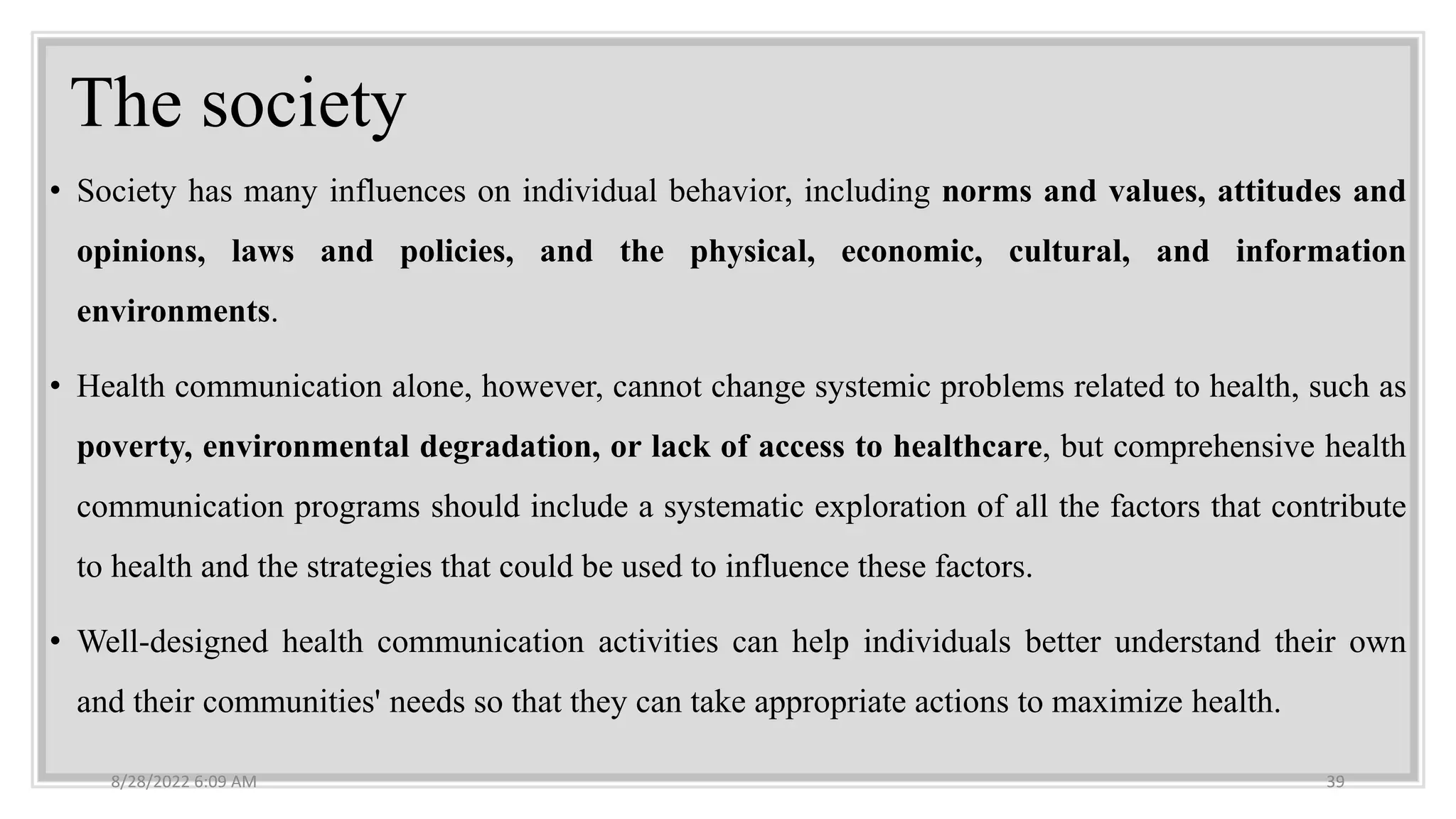 Importance Of Communication In Public Health