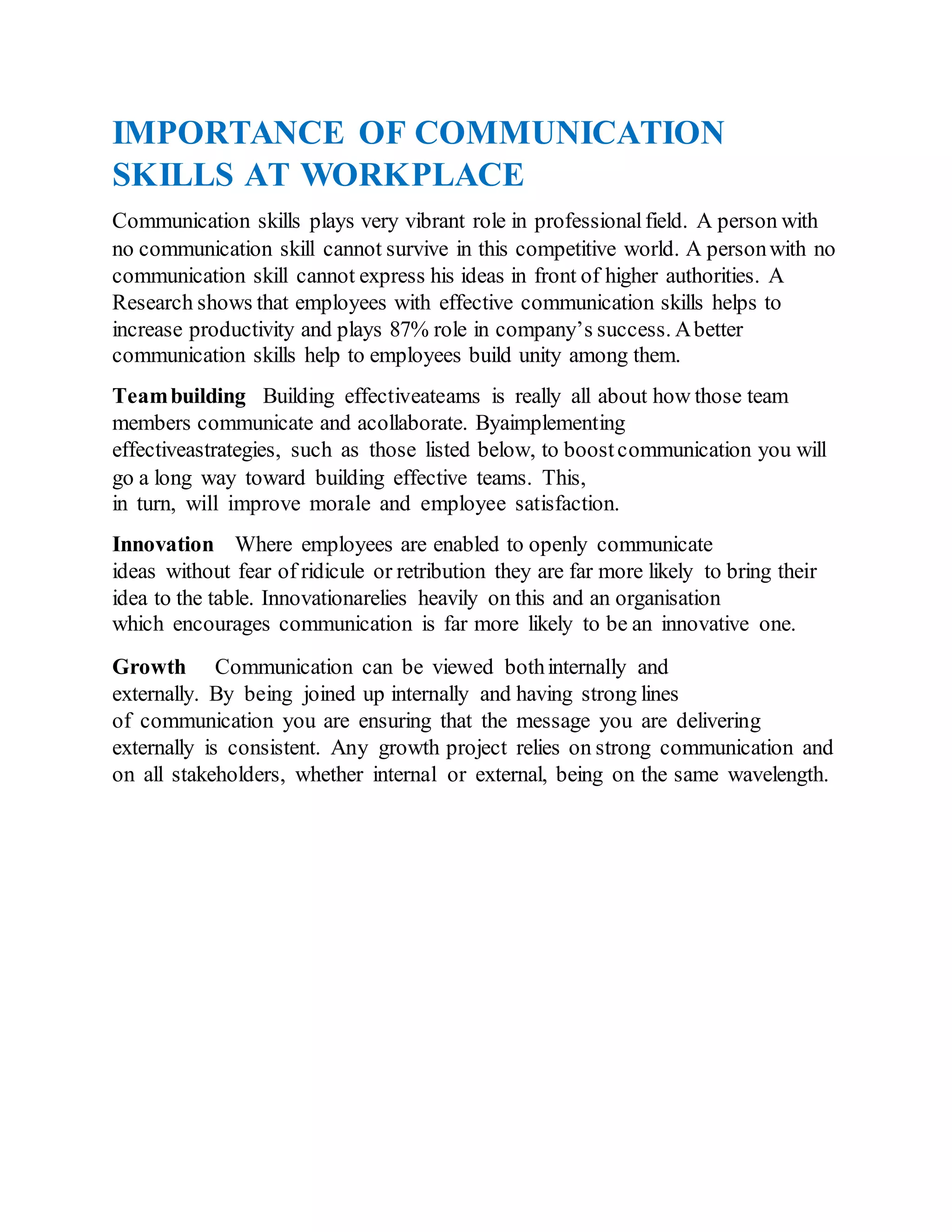 Importance of communication skill in project management and at ...